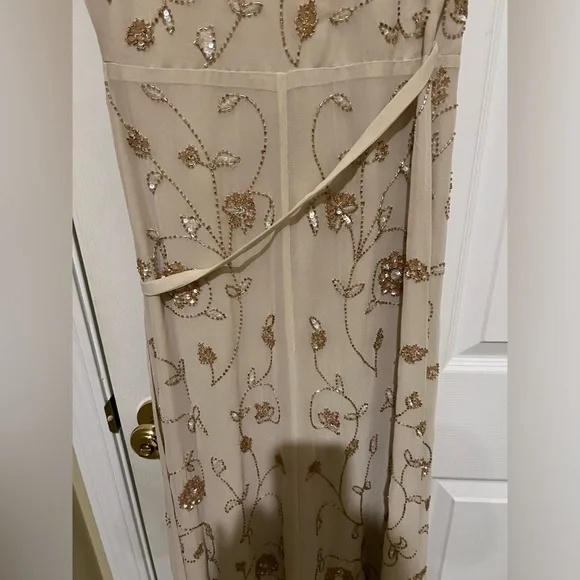 🌺BHLDN Plymouth Wrap Flutter Sleeve Beaded Maxi 👗Gown - Picture 15 of 17